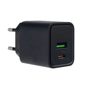 Переходник сетевого зарядного устройства на Type-C PD30W + USB QC3.0 CS84A HOCO черный