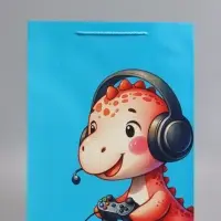 Пакет подарочный "Маленький динозаврик" 33 х 42,5 х 10 см