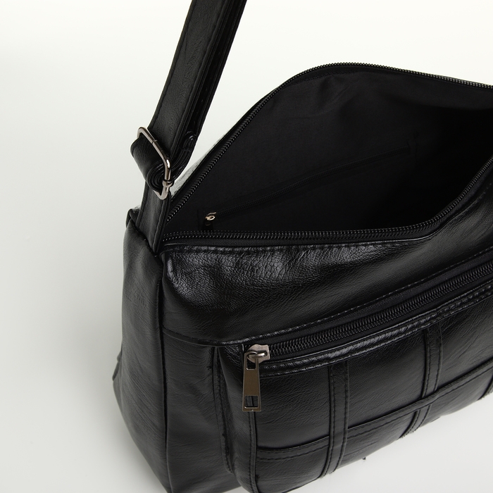 Сумка женская на молнии, цвет чёрный Сумка женская на молнии, цвет чёрный