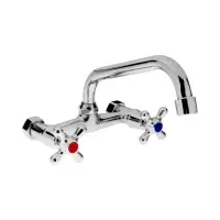 Смеситель для кухни ZEIN Z2485, настенный, излив 20 см, кран-букса латунь 1/2", хром