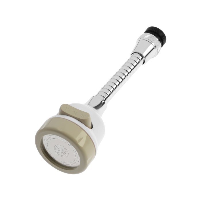 Аэратор ZEIN, регулировка потока, на гибком шланге, 170 мм, 3 режима, пластик, белый Аэратор ZEIN, регулировка потока, на гибком шланге, 170 мм, 3 режима, пластик, белый