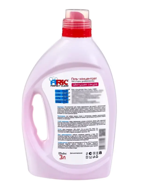 Гель для стирки ARIC Цветущая сакура 3л флакон ФП