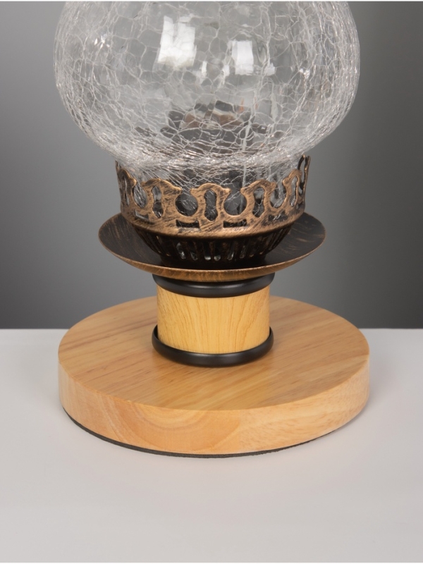 Лампа настольная BayerLux ЭКО Лампа настольная BayerLux ЭКО "Татьяна" 1х40Вт Е27 светло-коричневый 14х14х34см