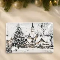 Блюдо сервировочное Доляна &laquo;Новогодняя ночь&raquo;, 25&times;16 см, фарфор, серое