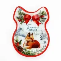 Блюдо новогоднее плоское &laquo;Теплой зимы&raquo;, 13.5&times;18 см