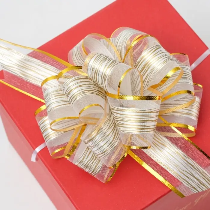 Подарочный Бант - шар №5 &laquo;Узор&raquo;, для упаковки подарков, микс