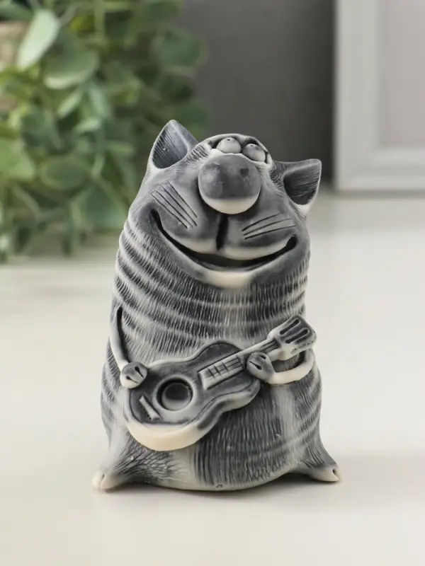 Сувенир Сувенир "Кот с гитарой" 9 см
