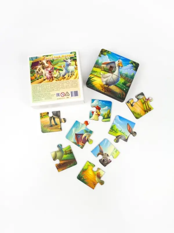 Пазл деревянный "Весёлая ферма" PZL-83