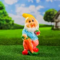 Садовая фигура из гипса &laquo;Гном с морковкой&raquo;, h=36 см