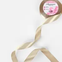 Лента атласная, 20 мм, 23&plusmn;1 м, тёмно-бежевая №268