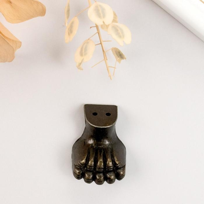 Уголок (ножка) для шкатулки Уголок (ножка) для шкатулки "Лапа" набор 2 шт бронза 3х1,7 см