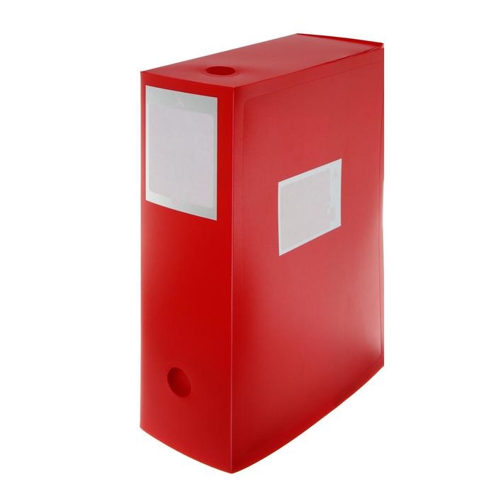 Папка-короб архивная А4 Calligrata, корешок 100 мм, пластик, вырубная застежка, красная, до 900 листов Папка-короб архивная А4 Calligrata, корешок 100 мм, пластик, вырубная застежка, красная, до 900 листов