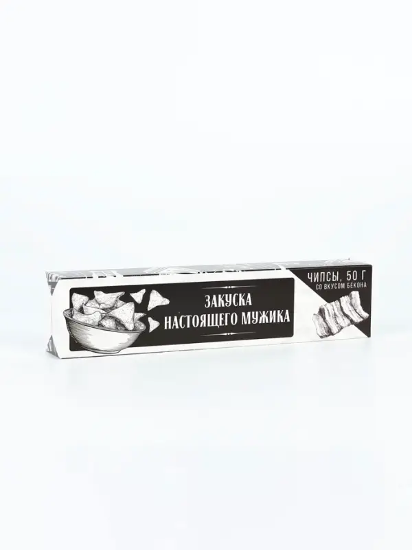 Чипсы мясные сыровяленые 50гр, Мужской гифтбокс  "Для настоящего мужика"