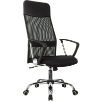 Кресло 0MX_VB_EChair-508 TTW сетка/ткань/кожзам&nbsp; черный хром