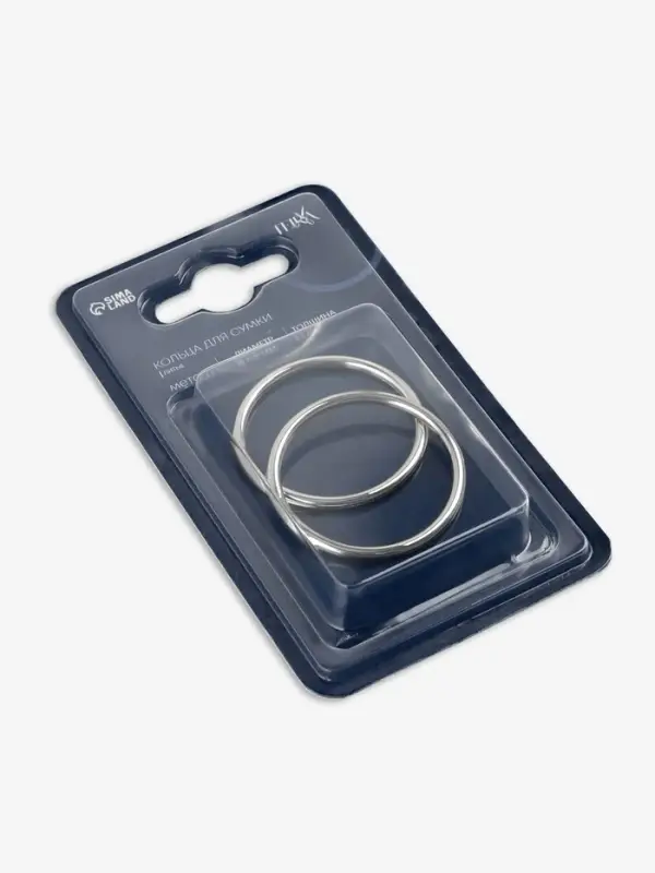 Кольцо литое TEIRA, для сумки, d=35/40 мм, набор 2 шт., 3.1 г, s=2.5 мм, цвет серебряный Кольцо литое TEIRA, для сумки, d=35/40 мм, набор 2 шт., 3.1 г, s=2.5 мм, цвет серебряный