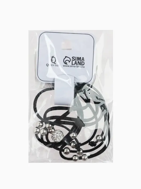 Браслет кожа &laquo;Шамбала&raquo; 5 нитей, замша, чёрный, d=8 см