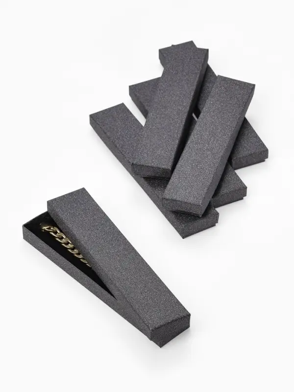 Набор коробочек подарочных 6 шт. под браслет/цепочку/часы &laquo;Блеск&raquo;, 21&times;4 см, цвет чёрный (7892893)