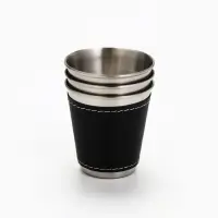 Стопки в чехле &laquo;Мужской стандарт&raquo;: нержавеющая сталь, набор 3 шт.&times;70 мл