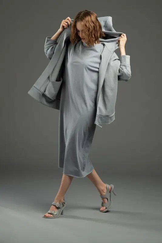 Толстовка унисекс H3, серая, размер XS/S Толстовка унисекс H3, серая, размер XS/S