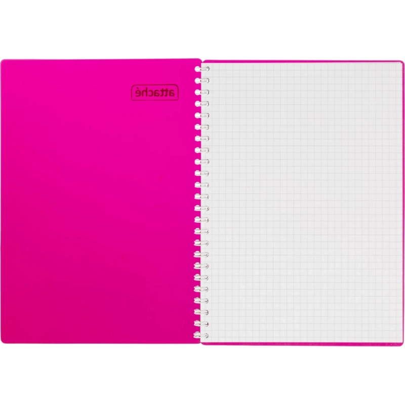 Бизнес-тетрадь А5 80л Attache гребень клетка пластик бордов с тиснением