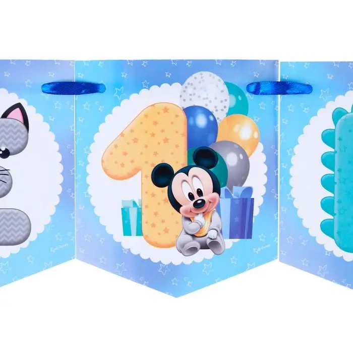 Гирлянда на ленте «Мне 1 год» с местом для фото, длина 176 см, Микки Маус Гирлянда на ленте «Мне 1 год» с местом для фото, длина 176 см, Микки Маус