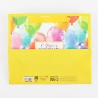 Пакет подарочный ламинированный &laquo;С днём рождения&raquo;, упаковка, ML 27&times;23&times;11.5 см