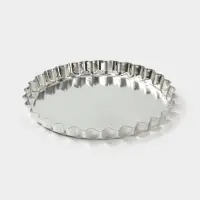 Форма для выпечки, d=20.6 см, h=2.1 см, малая, жесть, серебристая