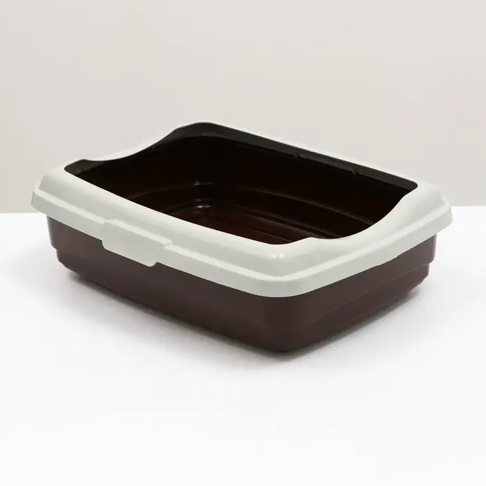 Лоток большой с бортиком Atlantis &laquo;Стандарт&raquo;, 43&times;33&times;12.5 см, шоколад