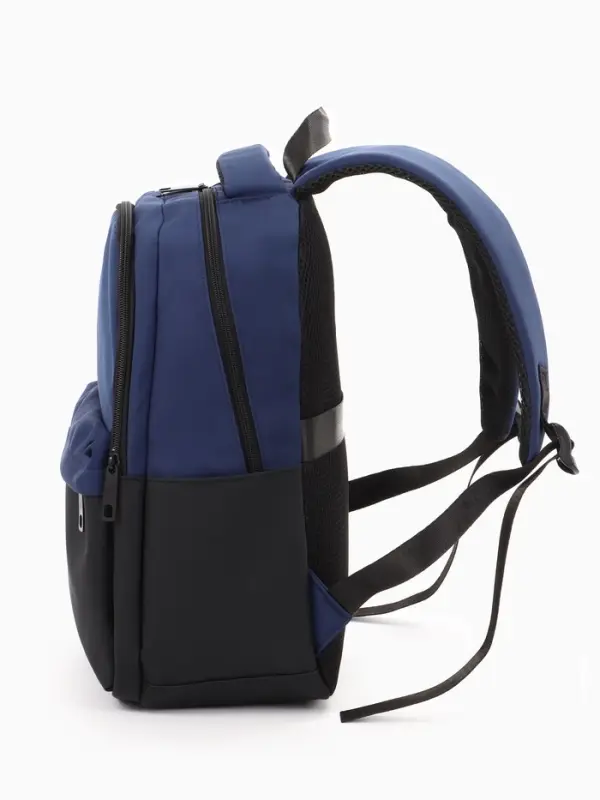 Рюкзак городской, 2 отделения, 3 кармана, водонепроницаемое дно, 27&times;14&times;39 см, синий