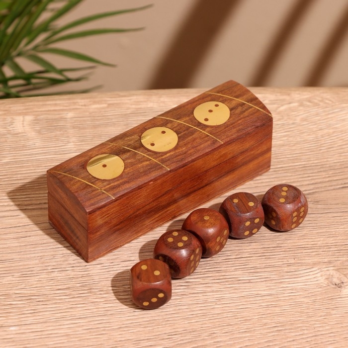 Игра настольная Игра настольная "Кубики" 12,5х4х4 см, дерево шишам