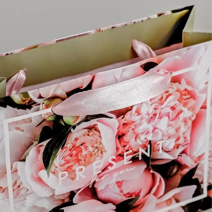 Пакет подарочный ламинированный, упаковка, «Present», S 12 х 15 х 5.5 см