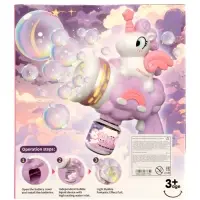 Генератор мыльных пузырей "Единорог на облачке", световые эффекты, работает от батареек