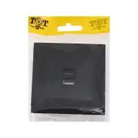 Розетка TOT Glossy Glass, 5 В, 2.1 A, разъёмы USB-A + USB-C, стекло, скрытая, чёрная