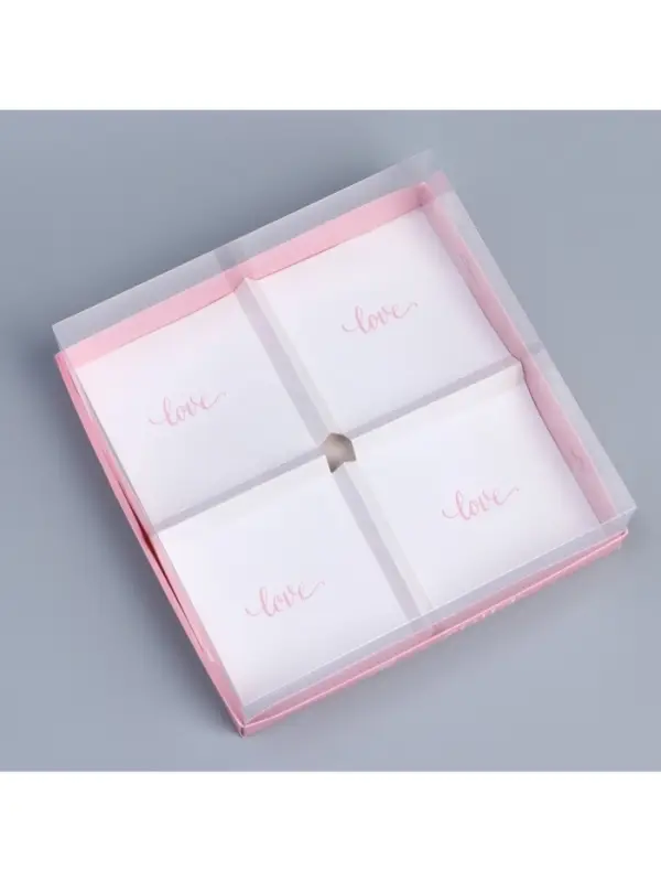 Коробка кондитерская для муссовых пирожных &laquo;Love&raquo;, 17.8&times;17.8&times;6.5 см