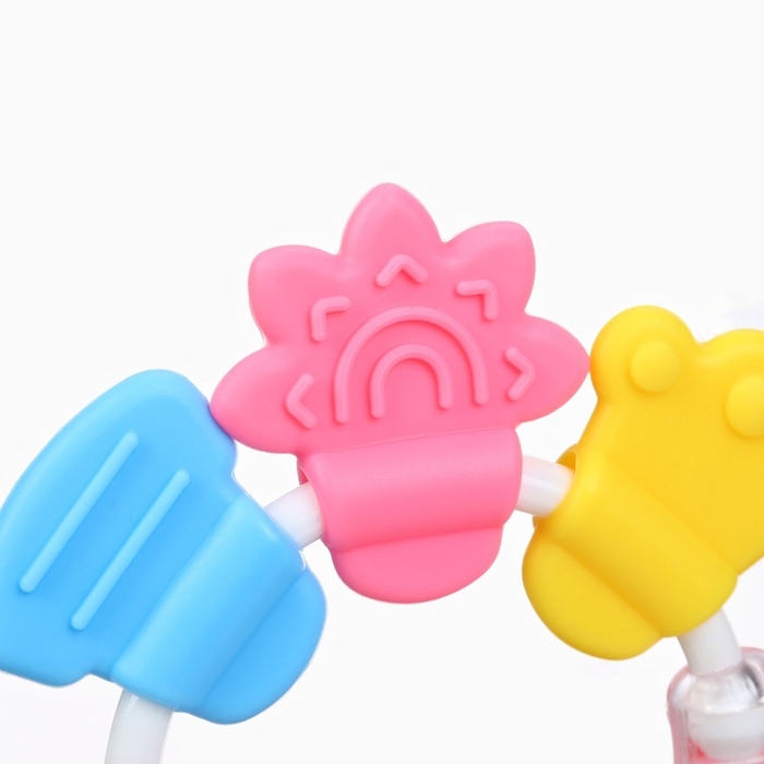 Прорезыватель погремушка Крошка Я «Браслетик», розовый