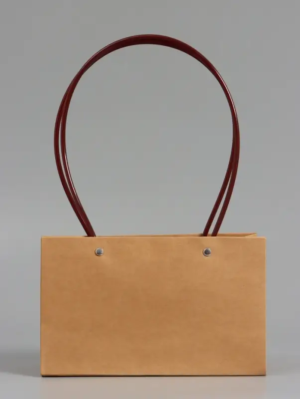 Сумка переноска для цветов, влагостойкая, крафт, 22&times;10.5&times;13.5 см