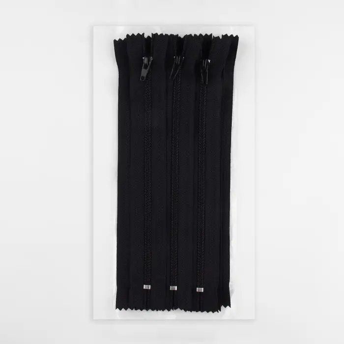 Молния «Спираль», №4, неразъёмная, брючная, замок автомат, 20 см, чёрная