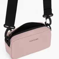 Сумка женская кросс-боди TEXTURA на молнии, 19&times;6&times;10.5 см, розовая