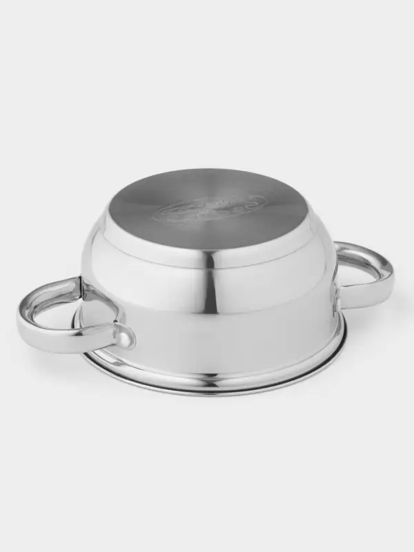 Кастрюля Катунь &laquo;Гретта&raquo;, 1.6 л, d=16 см, с крышкой, капсульное дно, индукция, нержавеющая сталь, AISI - 201, хромированная