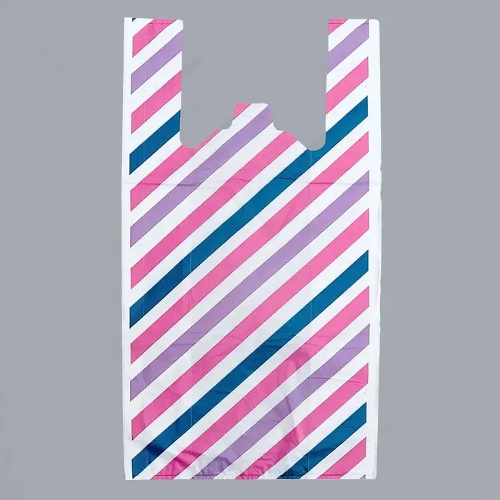 Пакет &laquo;Параллели&raquo;, полиэтиленовый, майка, 40&times;80 см, 22 мкм