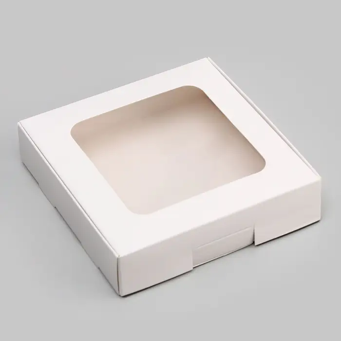 Коробка самосборная, белая, 13×13×3 см Коробка самосборная, белая, 13×13×3 см