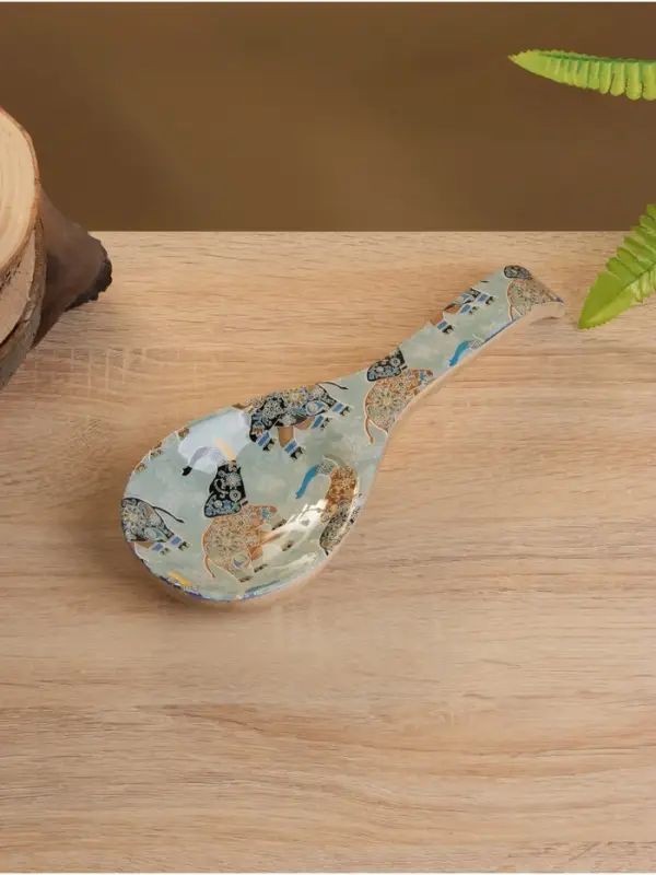 Подставка под ложку &laquo;Мудрый слон&raquo;, 25.5&times;9&times;3.8 см, дерево манго