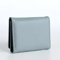 Кошелёк &laquo;Цветочек&raquo;, маленький, для девочки, на кнопке, голубой