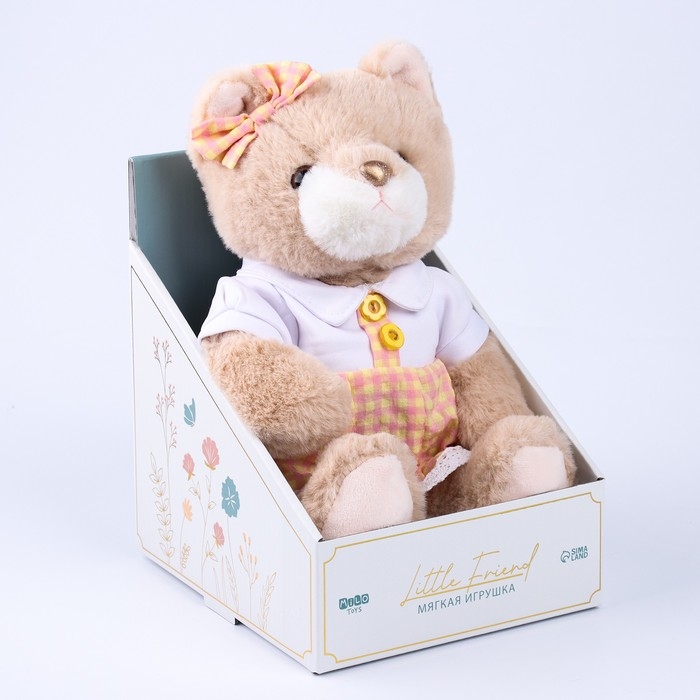 Мягкая игрушка Little Friend, кошечка в персиковом платье, 23 см Мягкая игрушка Little Friend, кошечка в персиковом платье, 23 см