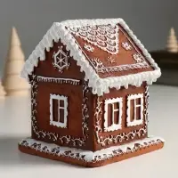 Фигурка светящаяся &laquo;Пряничный домик с узорами&raquo;, 13&times;13&times;15 см
