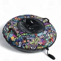 Тюбинг – ватрушка «Стикеры», диаметр чехла 110 см, разноцветная, чёрная, Winter Star