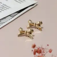 Зажим для волос "Джульет" (набор 2 шт) бантик, 2,5 см, золото