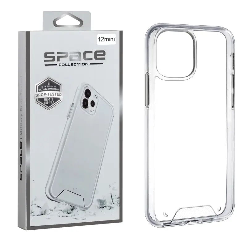 Чехол для iPhone 12 Mini SPACE противоударный прозрачный