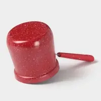 Турка Доляна &laquo;Мрамор рэд&raquo;, 800 мл, d=10 см, антипригарное покрытие, индукция, красная