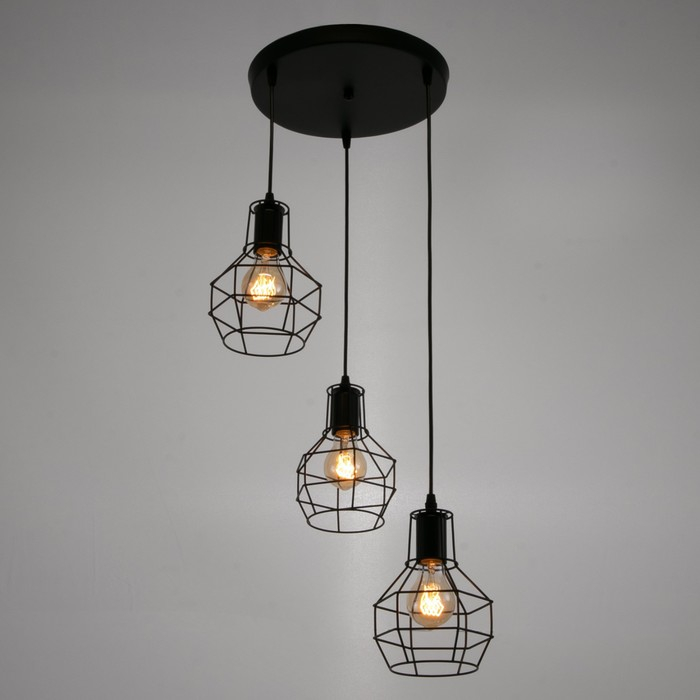 Светильник BayerLux Светильник BayerLux "Ортико" 3х40Вт E27 черный 30х30х20-140 см